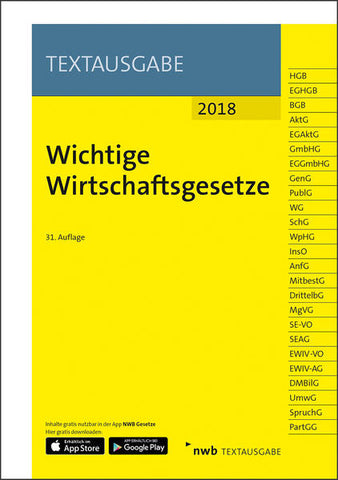 Wichtige Wirtschaftsgesetze - NWB Verlag